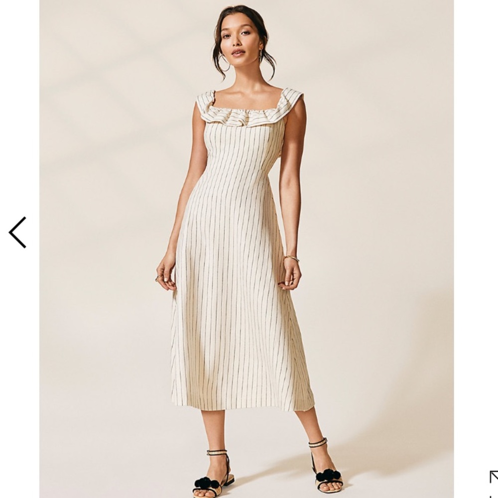 Ruffle Flare Midi Dress